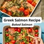 Greek Salmon Recipe Pin Image 2.