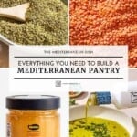 Pin image 1 for the Mediterranean pantry guide.